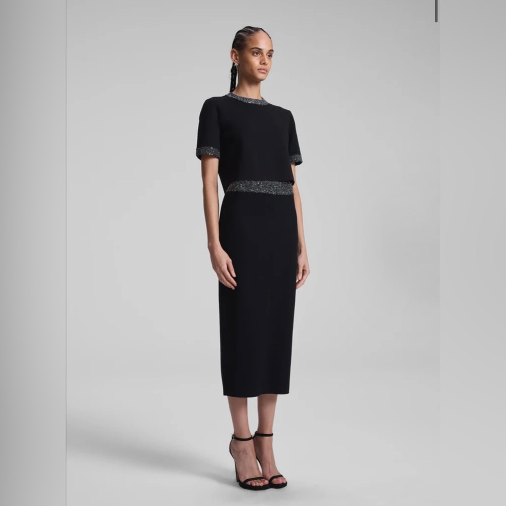 A.L.C. Jane Sequin Embellished Knit Midi Skirt